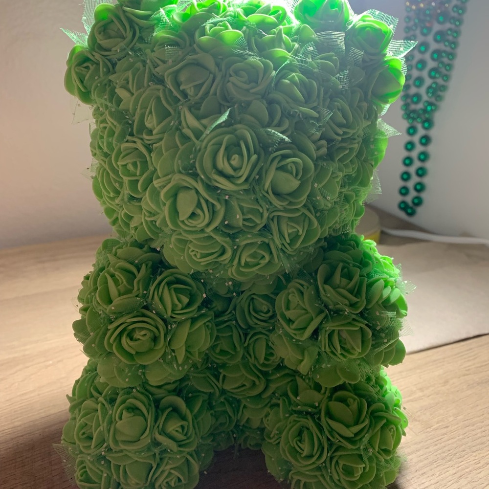 Green Rose Teddy Bear